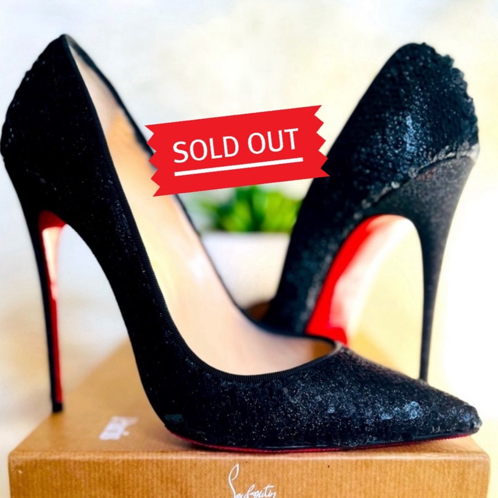 🍾🥂SOLD🥳Christian Louboutin Sequin Heels - Picture 1 of 9